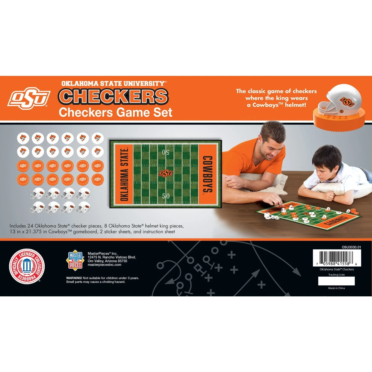 Oklahoma State Cowboys Checkers Board Game by MasterPieces Puzzle Company INC - Image 3