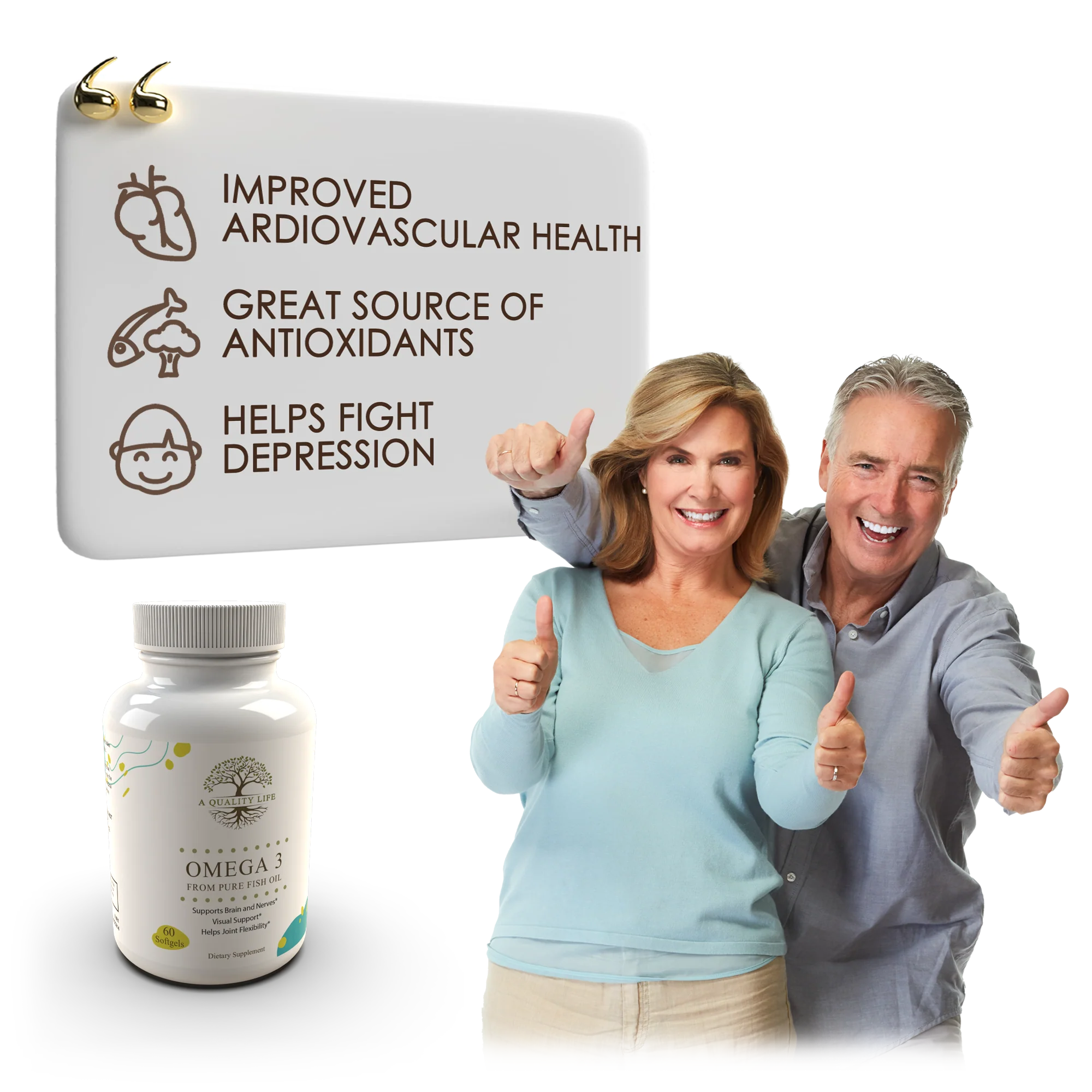 OMEGA 3 From Pure Fish Oil by A Quality Life Nutrition - Image 3