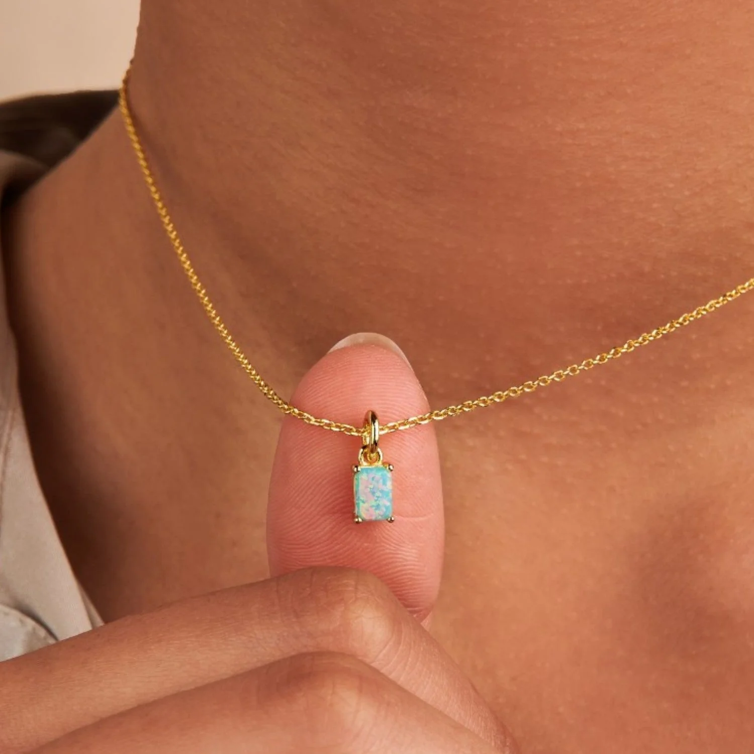 Opal Necklace Charm by Little Sky Stone - Image 3