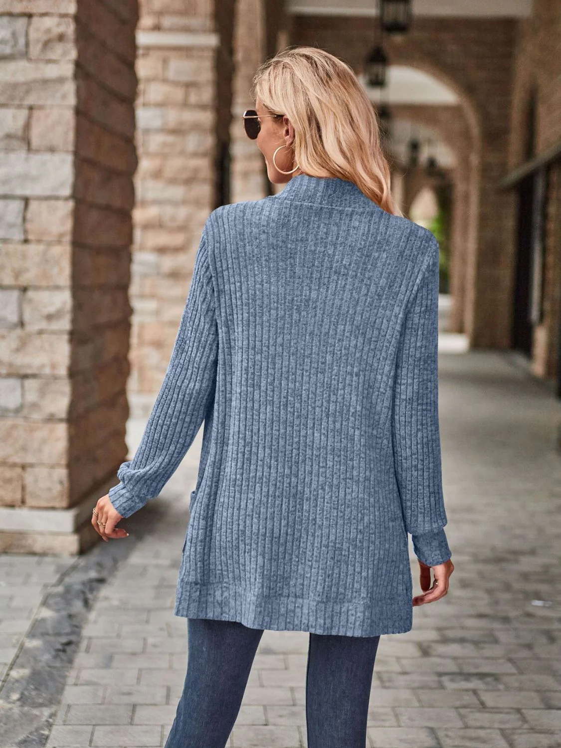 Open Front Cardigan with Pockets - Image 15