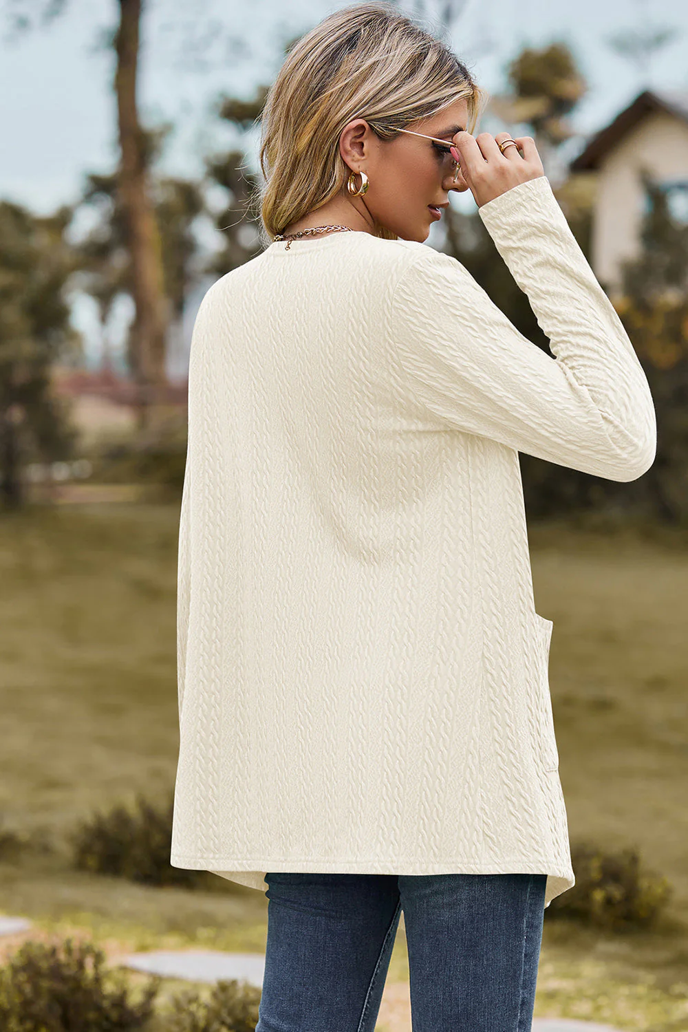 Open Front Long Sleeve Cardigan - Image 15