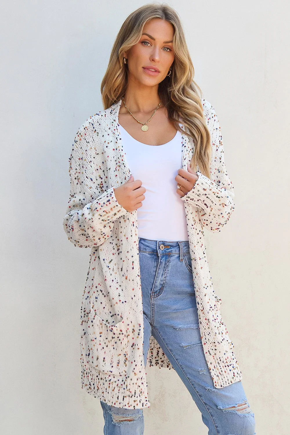 Open Front Long Sleeve Cardigan - Image 2