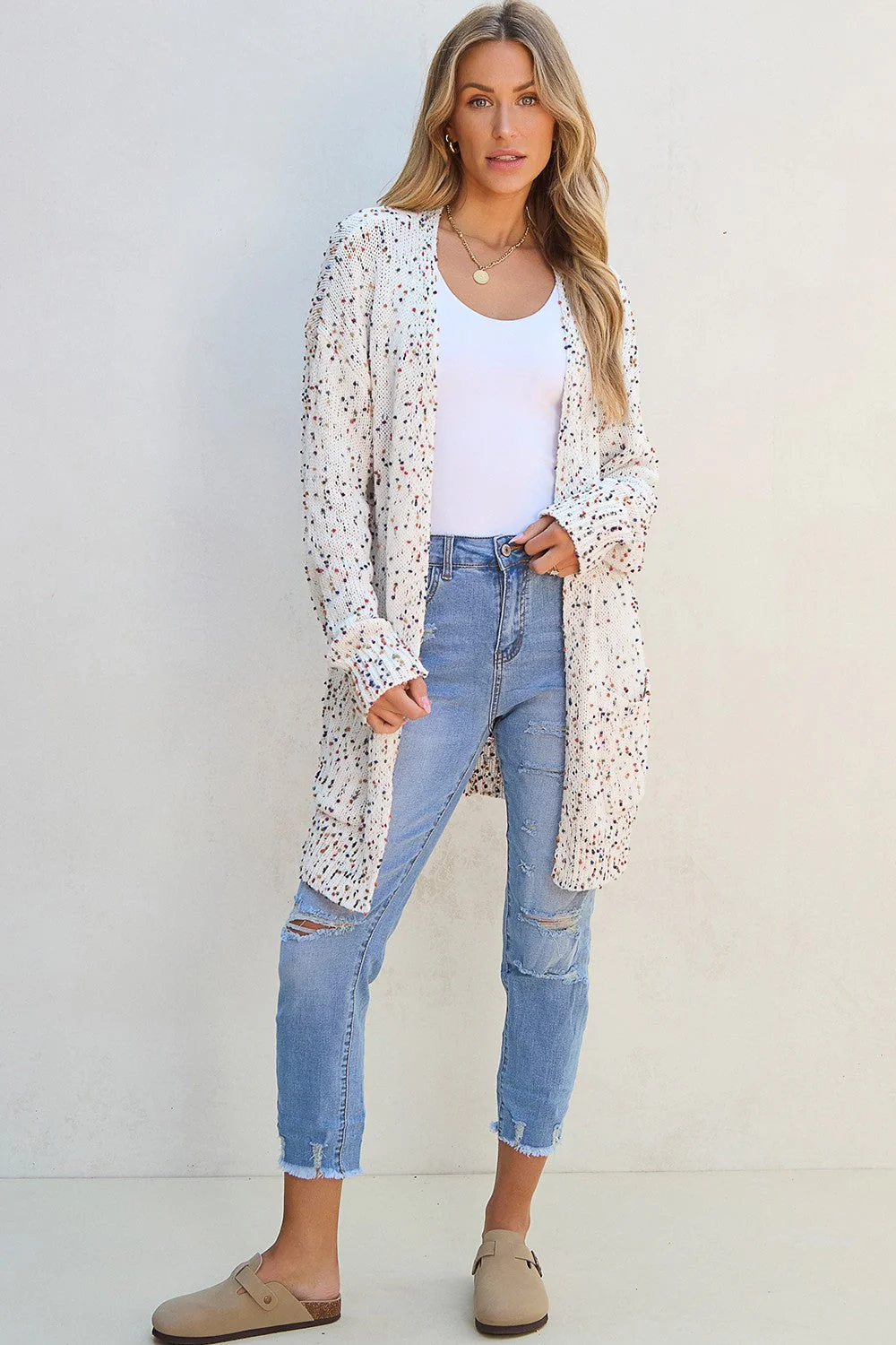 Open Front Long Sleeve Cardigan - Image 5