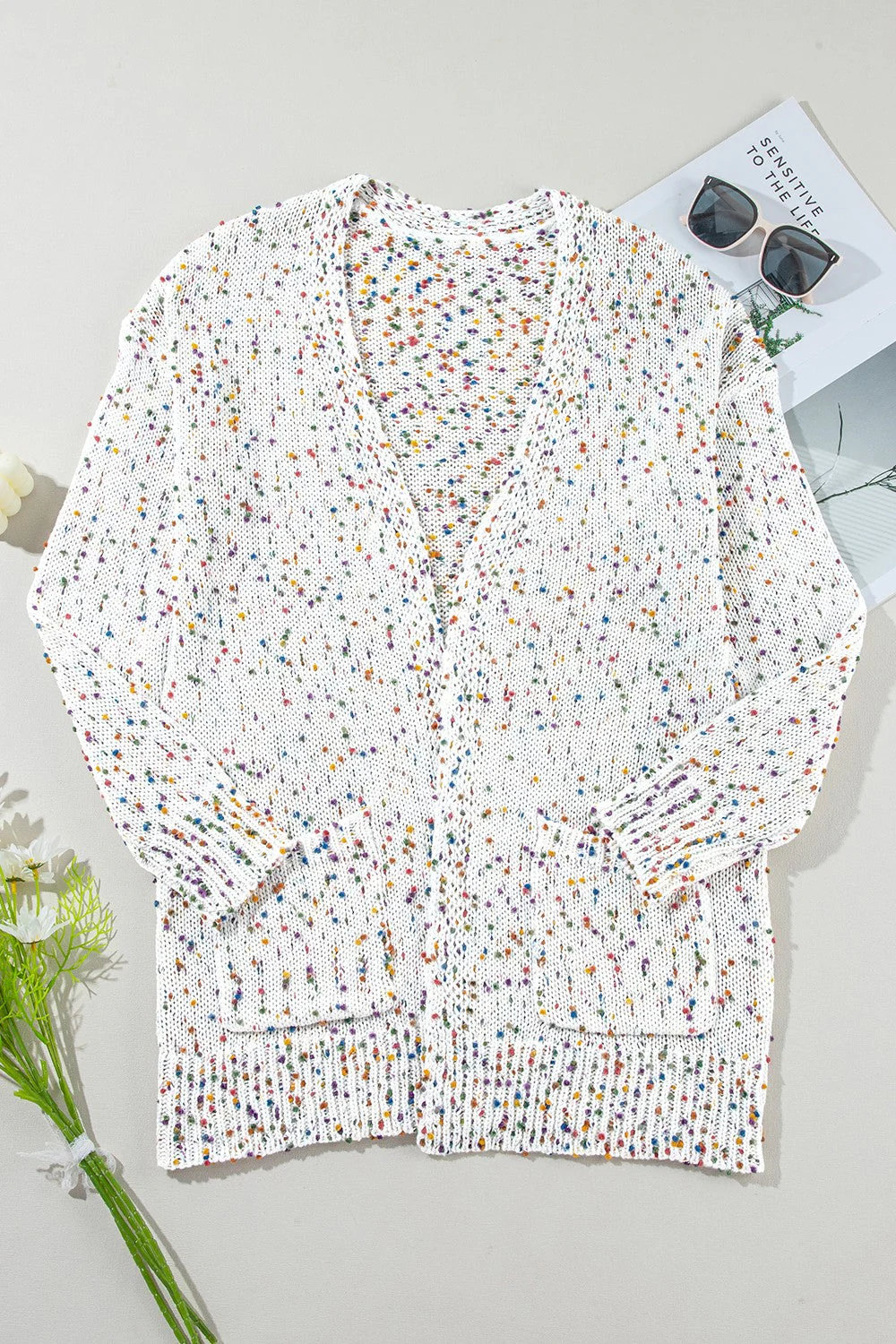 Open Front Long Sleeve Cardigan - Image 6