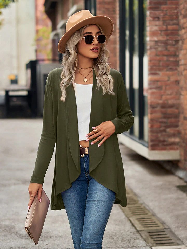 Open Front Long Sleeve Cardigan - Image 6