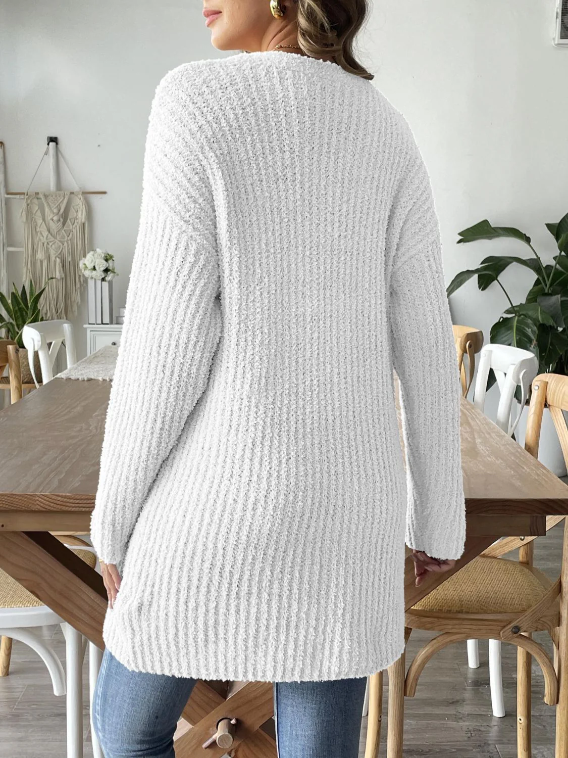 Open Front Long Sleeve Cardigan - Image 5