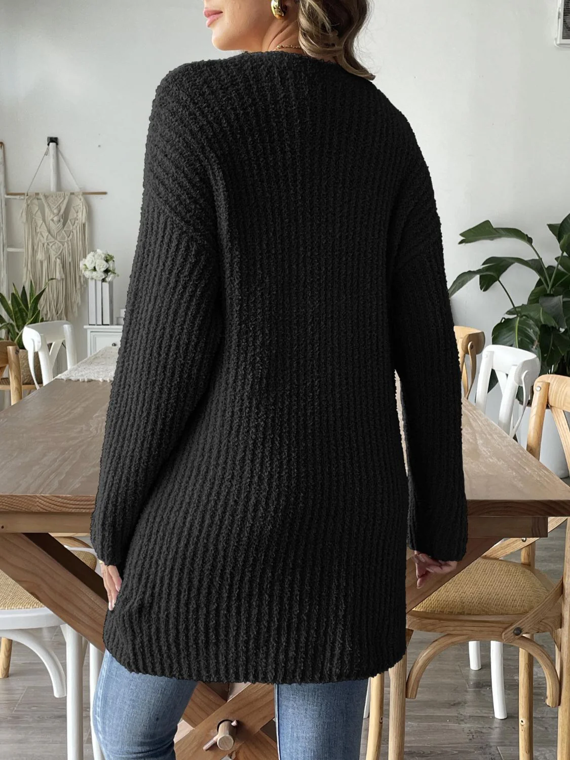 Open Front Long Sleeve Cardigan - Image 8