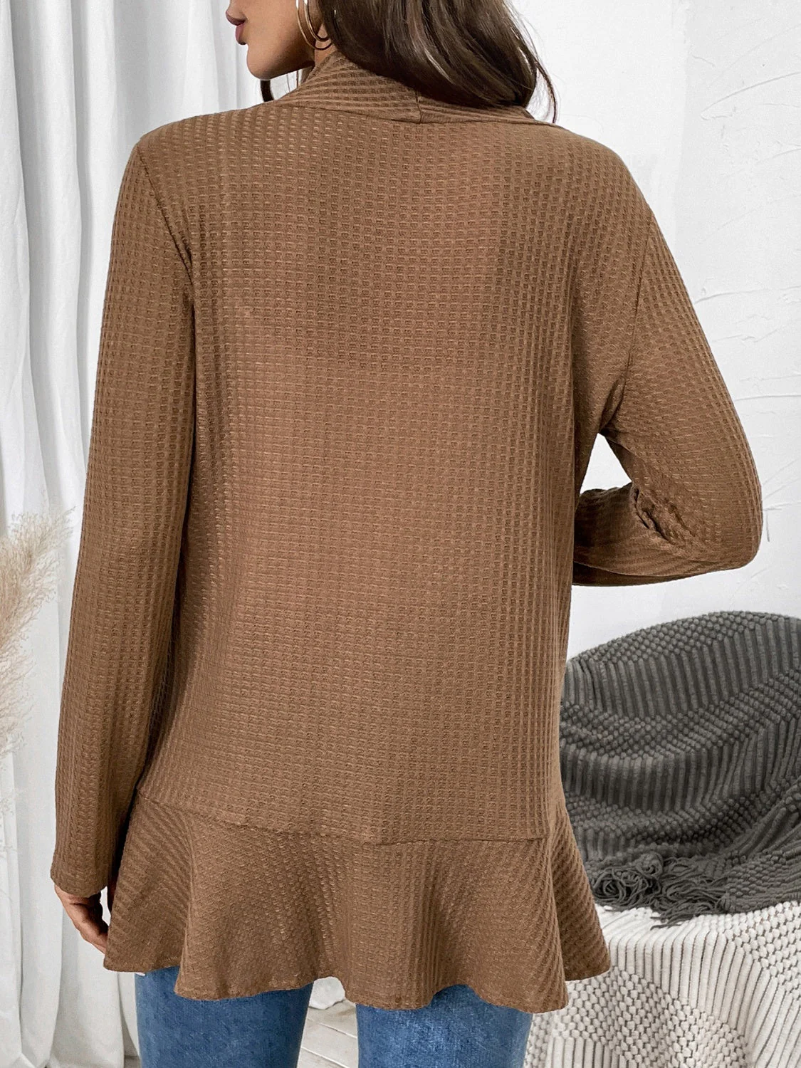 Open Front Long Sleeve Cardigan - Image 2