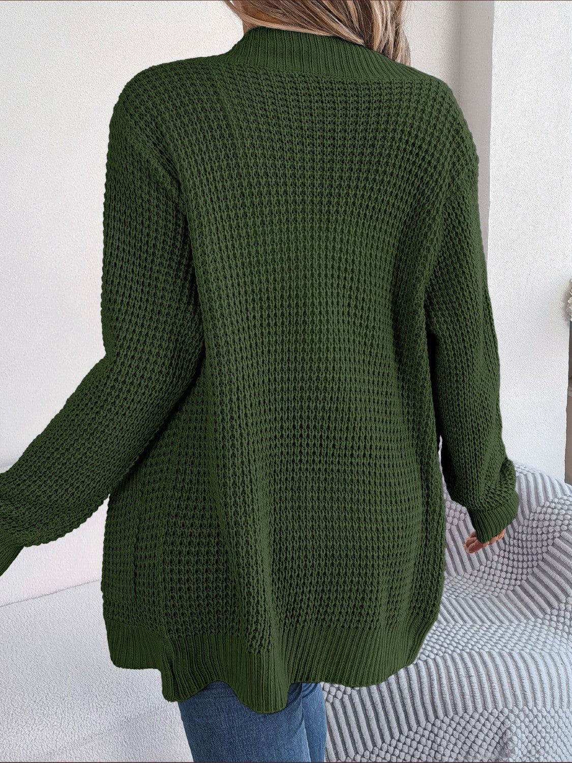 Open Front Long Sleeve Cardigan with Pockets - Image 15