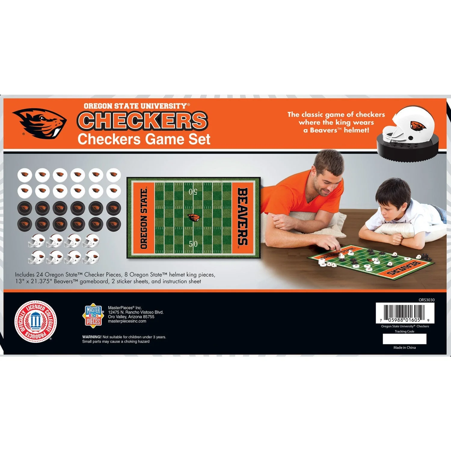 Oregon State Beavers Checkers Board Game by MasterPieces Puzzle Company INC - Image 2