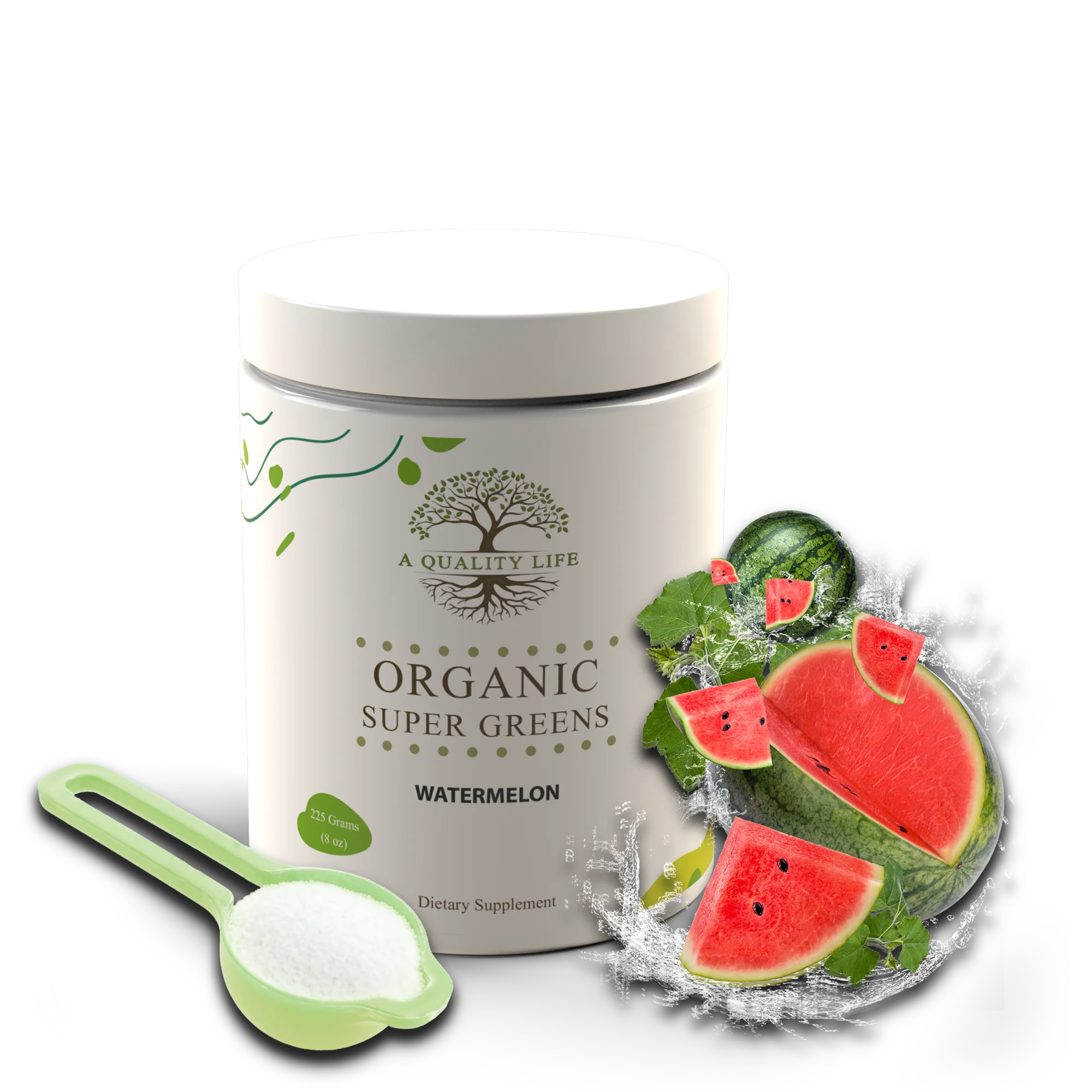 Organic Super Greens - Watermelon by A Quality Life Nutrition - Image 2