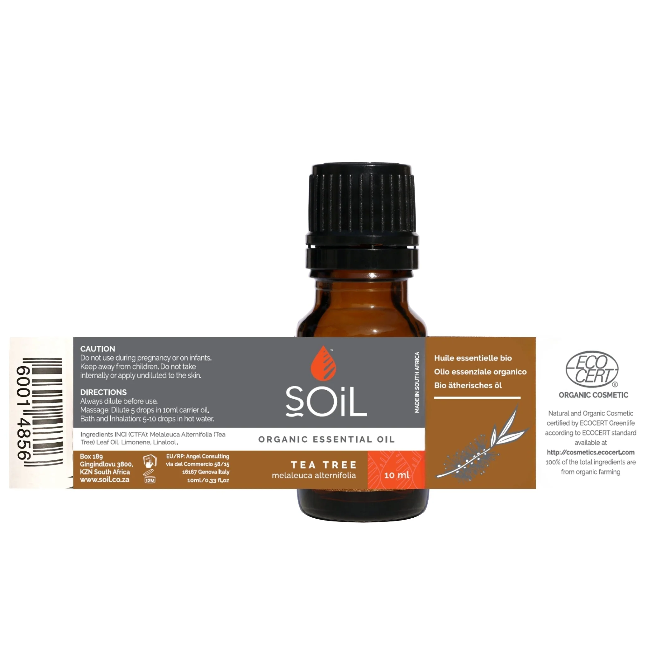 Organic Tea Tree Essential Oil (Melaleuca Alternifolia) 10ml by SOiL Organic Aromatherapy and Skincare - Image 2