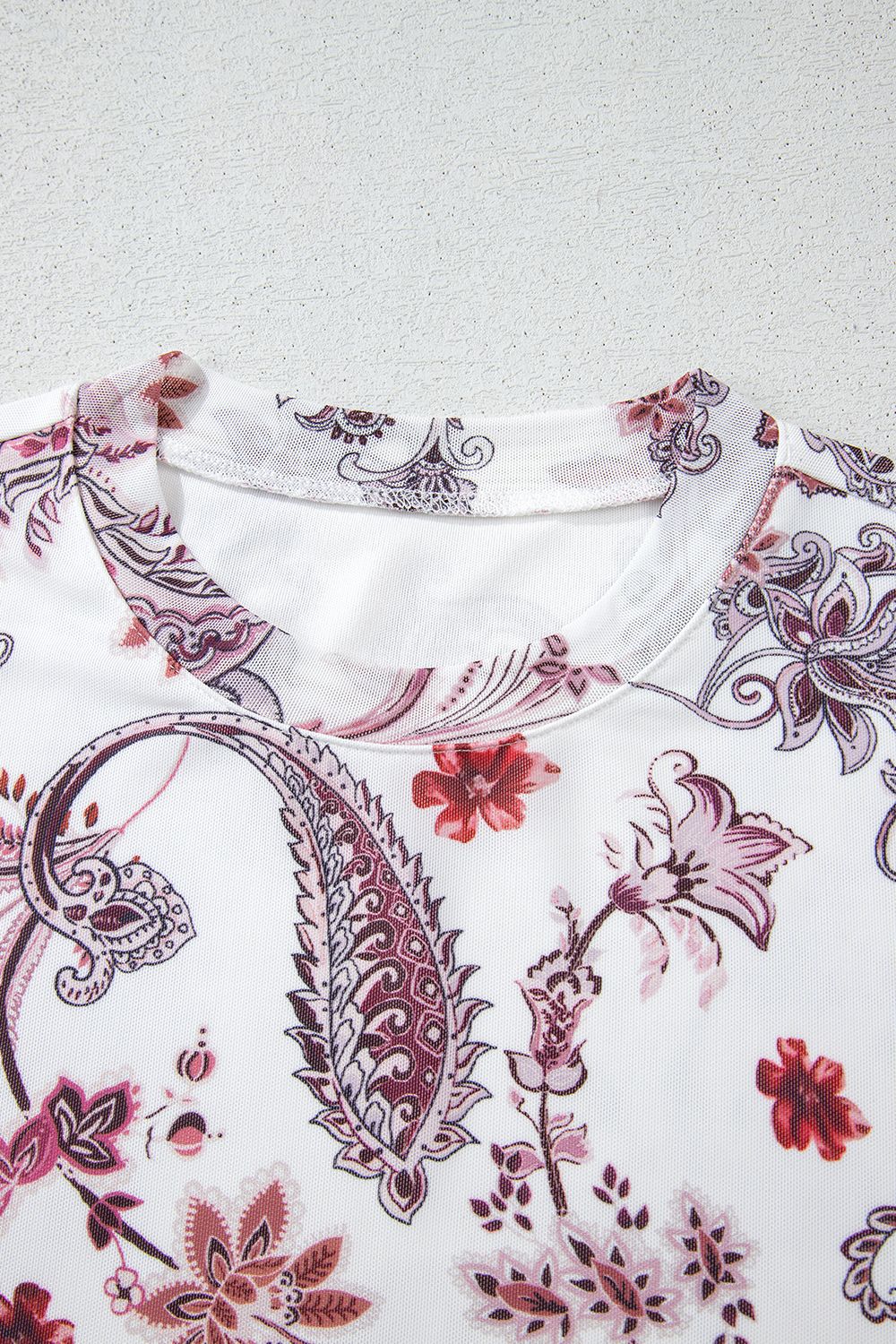 Paisley Mock Neck T Shirt - Image 7