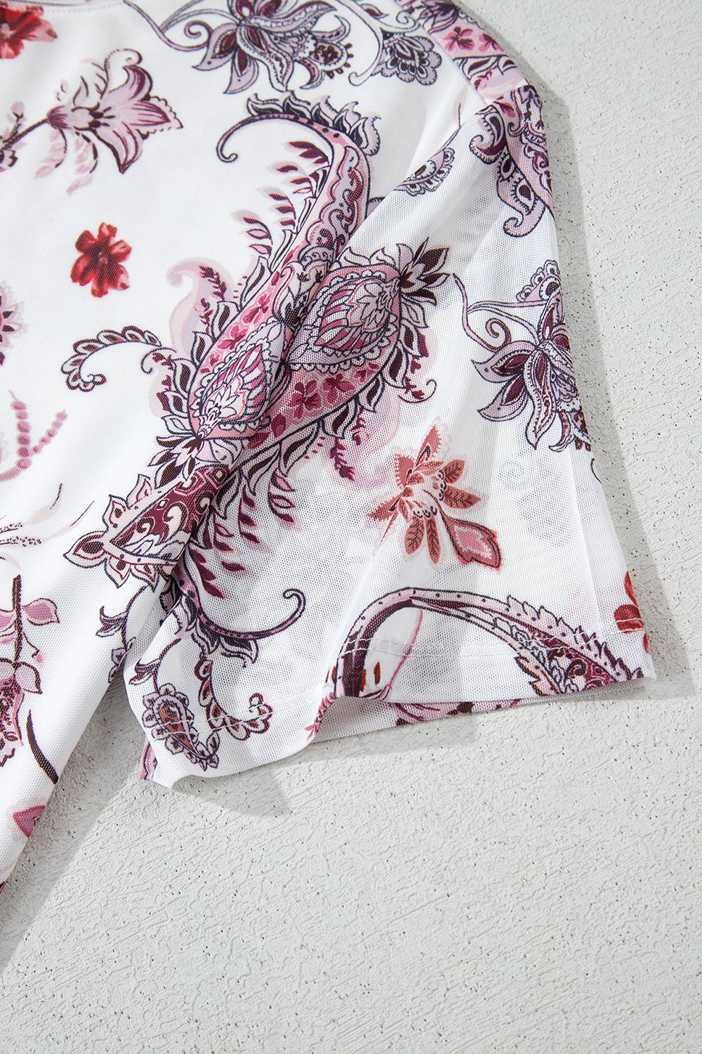 Paisley Mock Neck T Shirt - Image 8