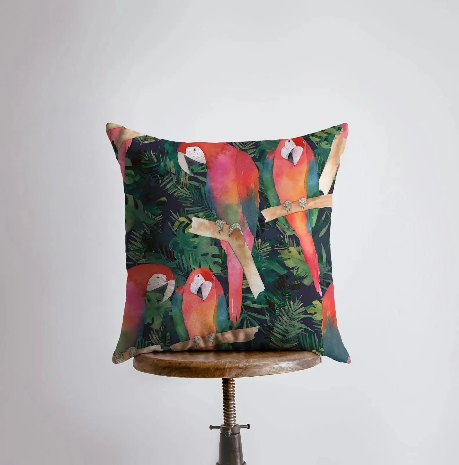 Parrots | Bird | Pillow Cover | Tropical | Beach Decor | Coastal Decor | Home Decor | Jungle Decor | Bedroom Decor | Living Room Decor by UniikPillows - Image 5