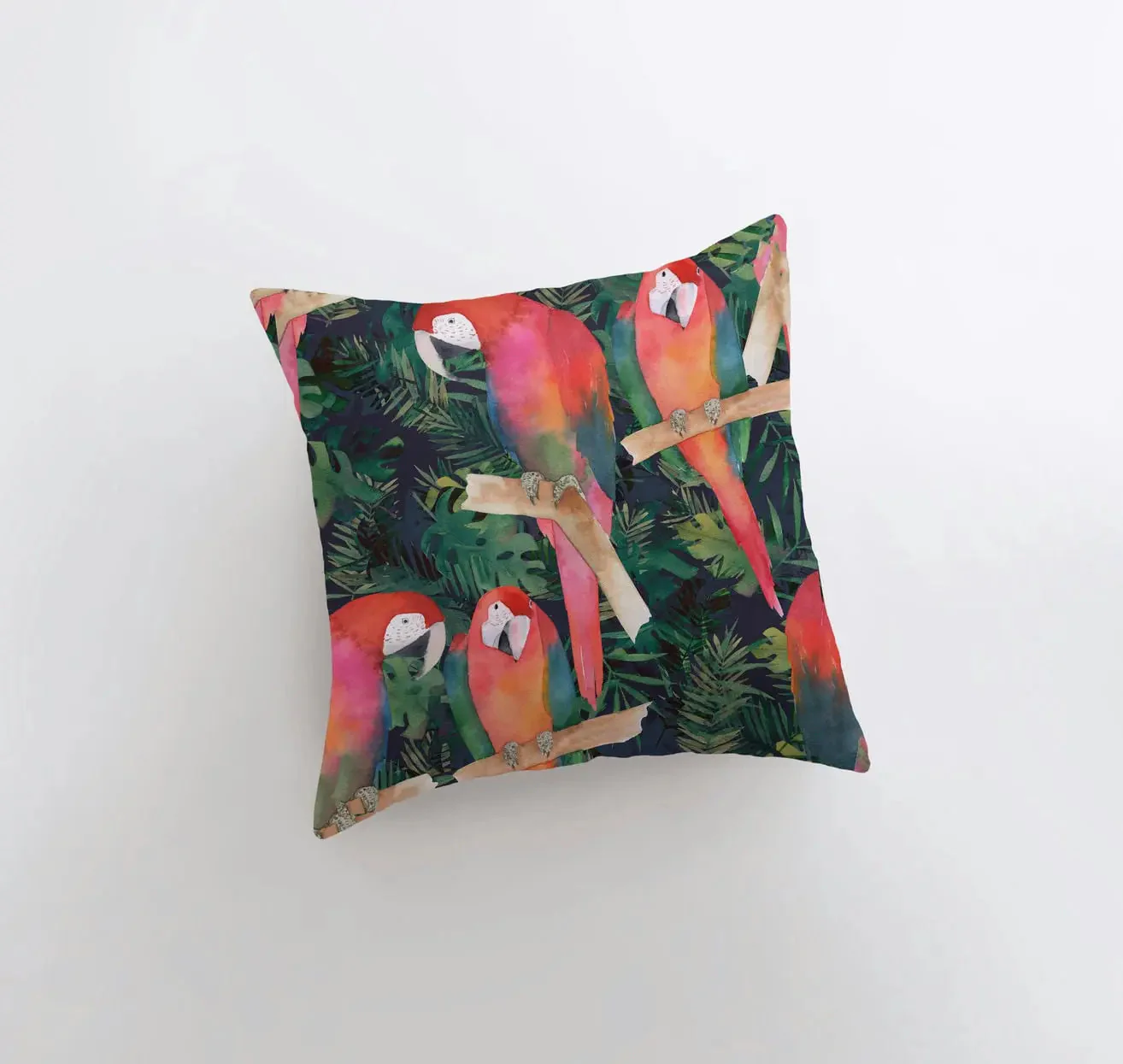Parrots | Bird | Pillow Cover | Tropical | Beach Decor | Coastal Decor | Home Decor | Jungle Decor | Bedroom Decor | Living Room Decor by UniikPillows - Image 7