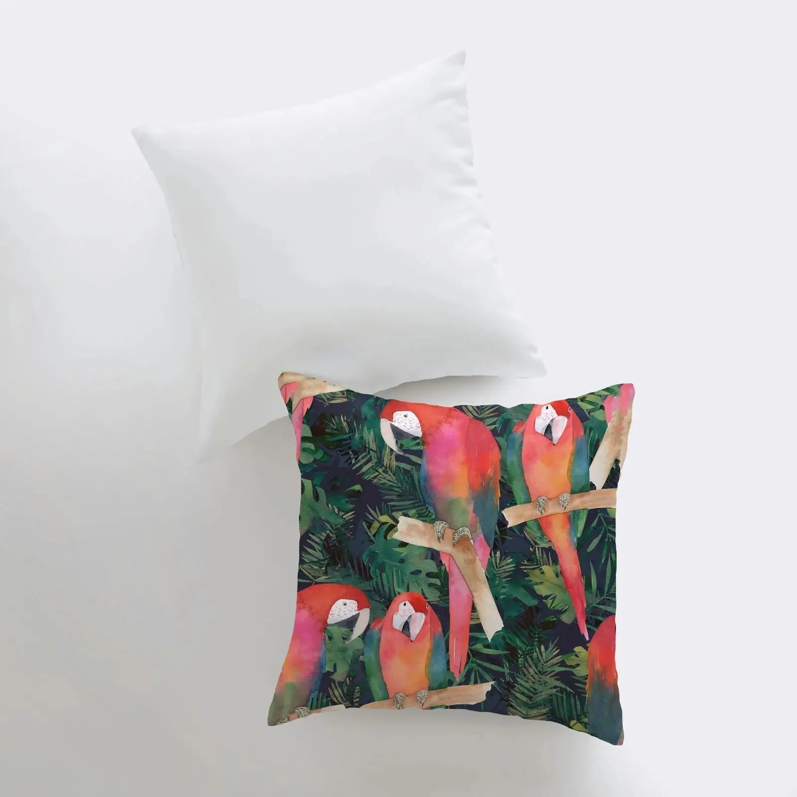 Parrots | Bird | Pillow Cover | Tropical | Beach Decor | Coastal Decor | Home Decor | Jungle Decor | Bedroom Decor | Living Room Decor by UniikPillows - Image 8