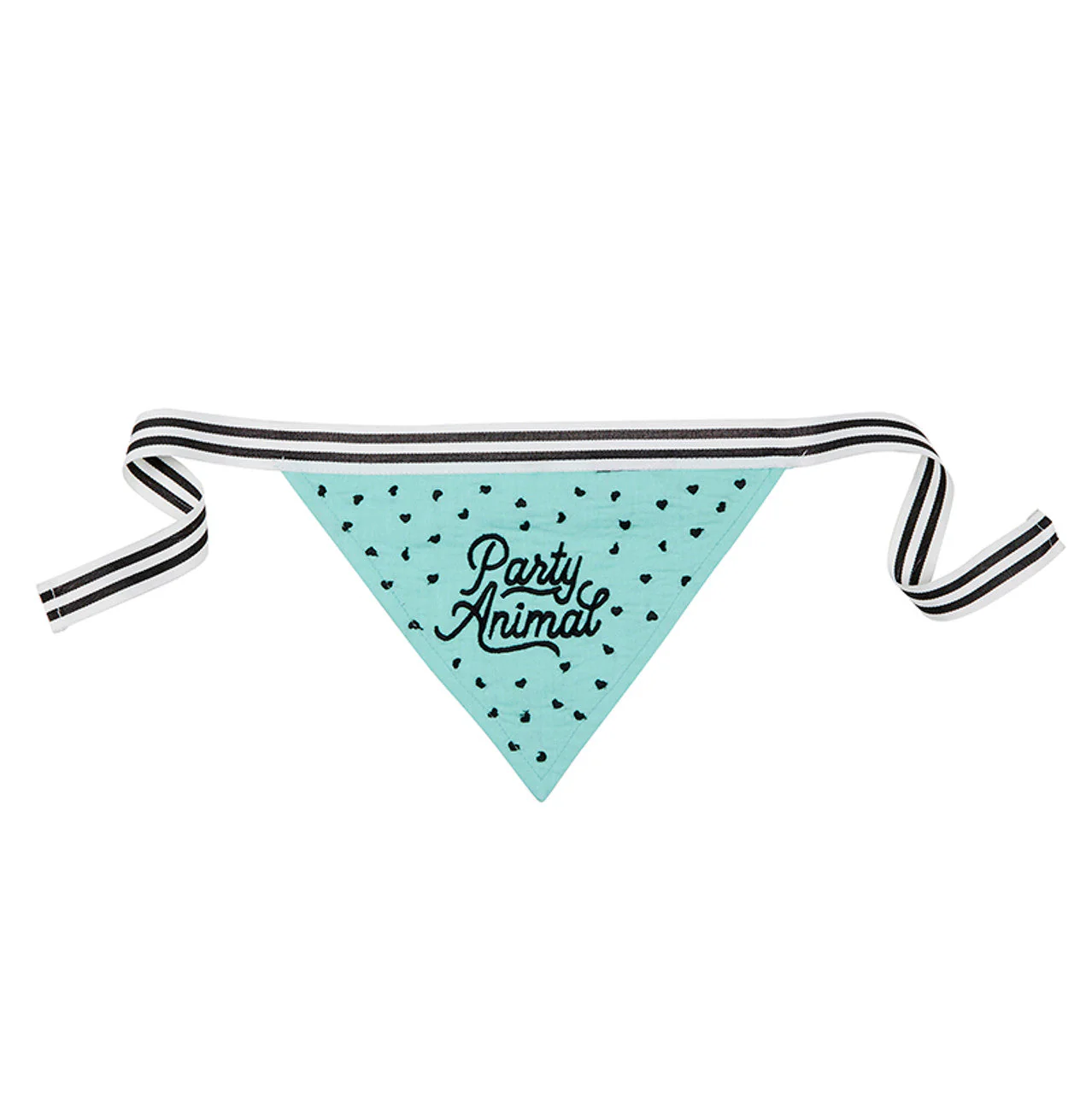 Party Animal Pet Bandana | In Blue With Printed Hearts Designs by The Bullish Store - Image 3
