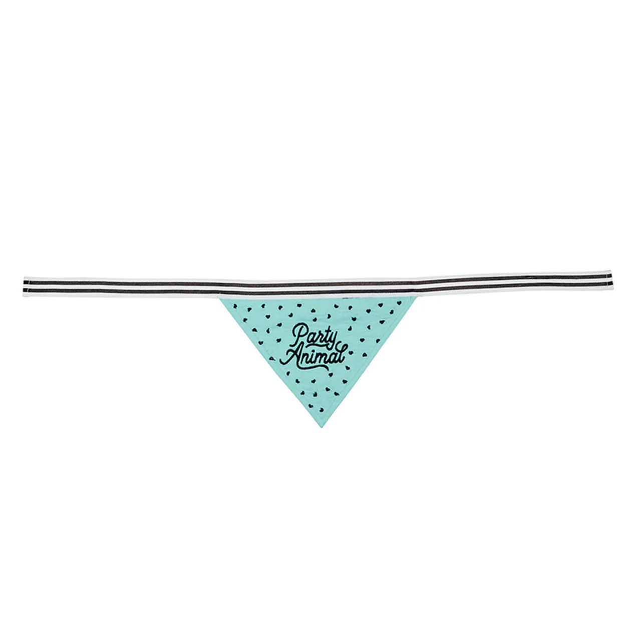 Party Animal Pet Bandana | In Blue With Printed Hearts Designs by The Bullish Store - Image 4