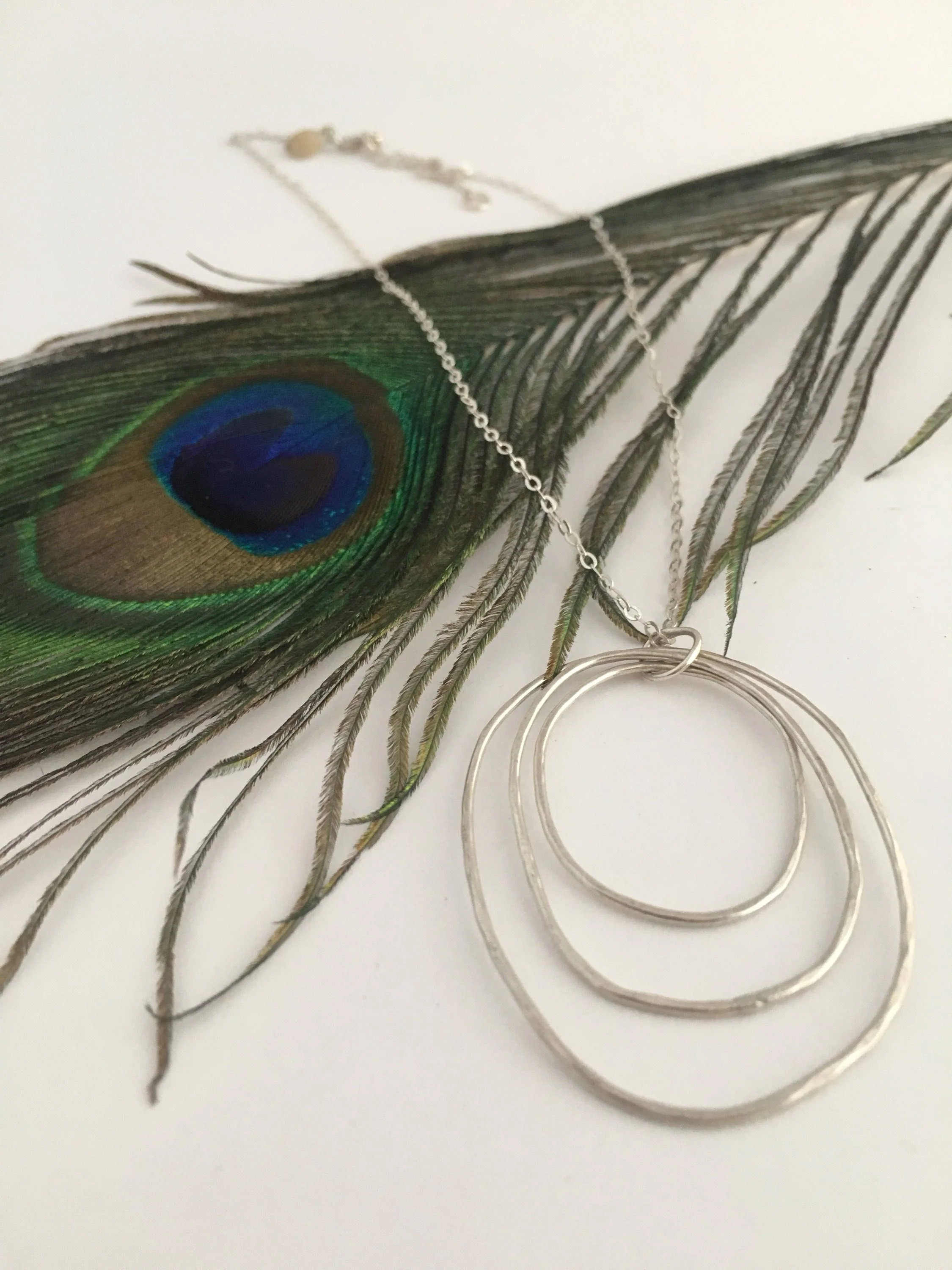 Peacock Feather Necklace by Jennifer Cervelli Jewelry - Image 4