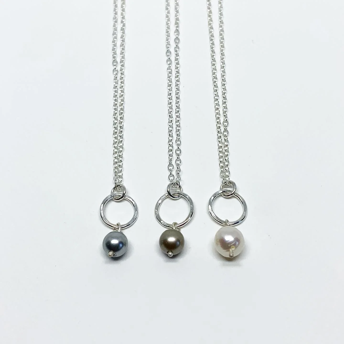 Pearl Drop Charm Necklace by Jennifer Cervelli Jewelry - Image 3