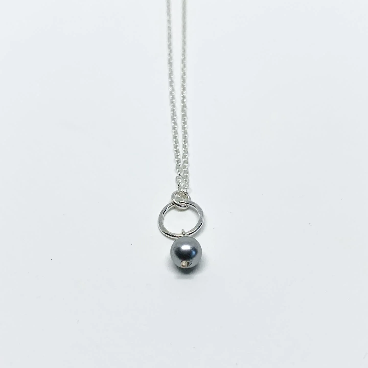 Pearl Drop Charm Necklace by Jennifer Cervelli Jewelry - Image 4