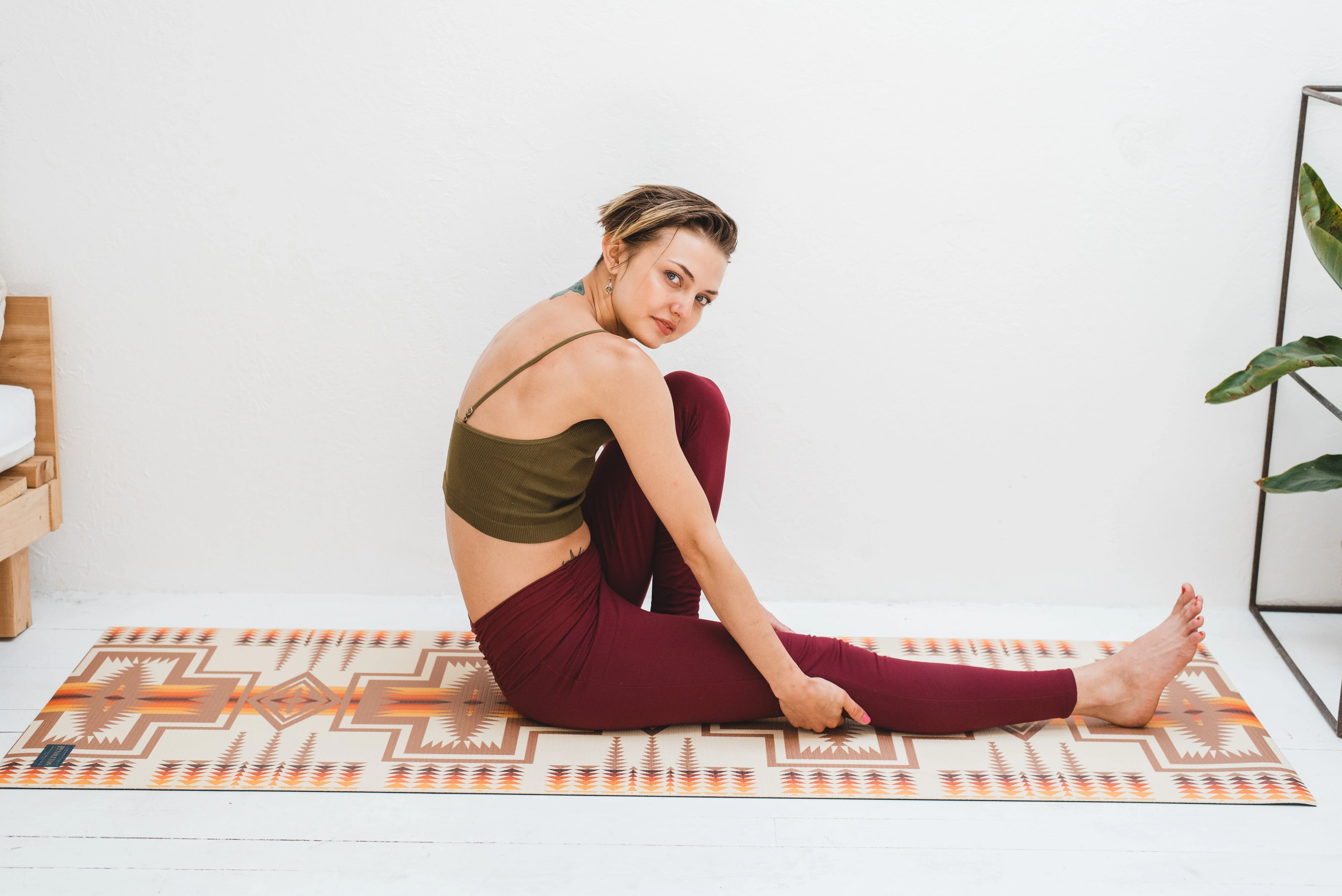 Pendleton x Yune Yoga Mat Harding Tan 5mm by Yune Yoga - Image 4