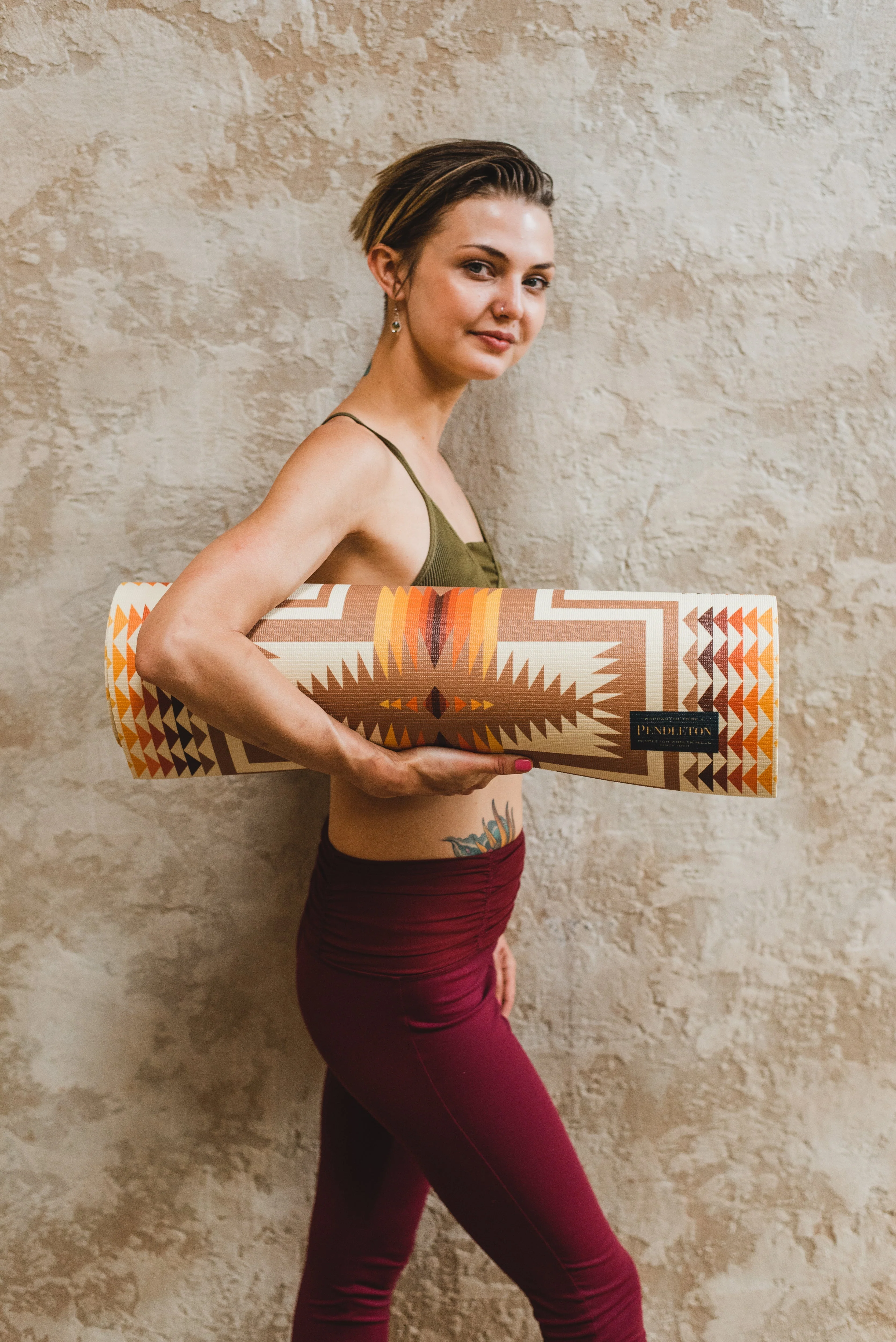 Pendleton x Yune Yoga Mat Harding Tan 5mm by Yune Yoga - Image 6
