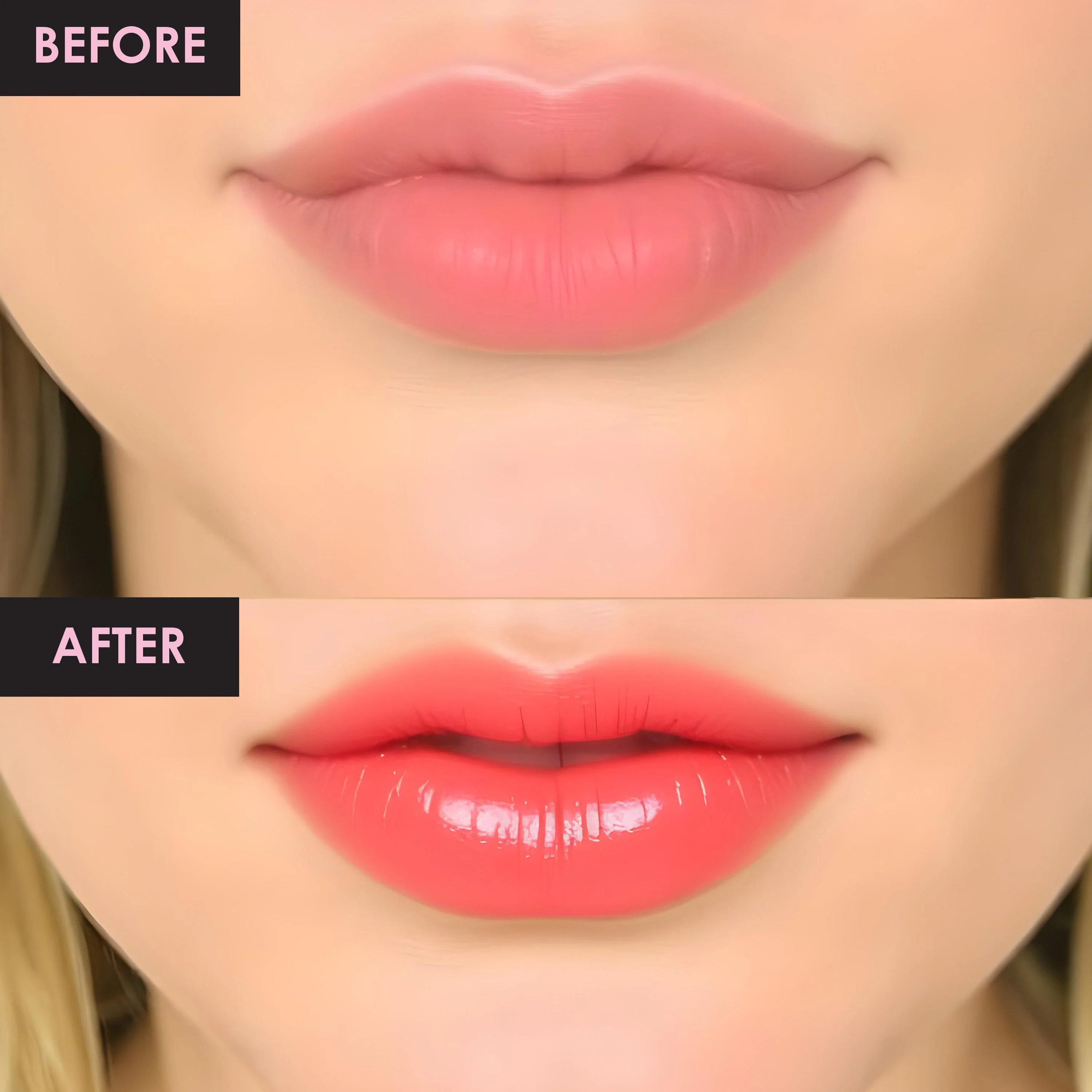 Peptide Glow Lip Serum Set by Market Fresh Beauty - Double Dose Hydrating Lip Care, Cherry & Strawberry Flavors, Vegan, Cruelty-Free, Clean Ingredients, 2 Pack by  Los Angeles Brands - Image 5