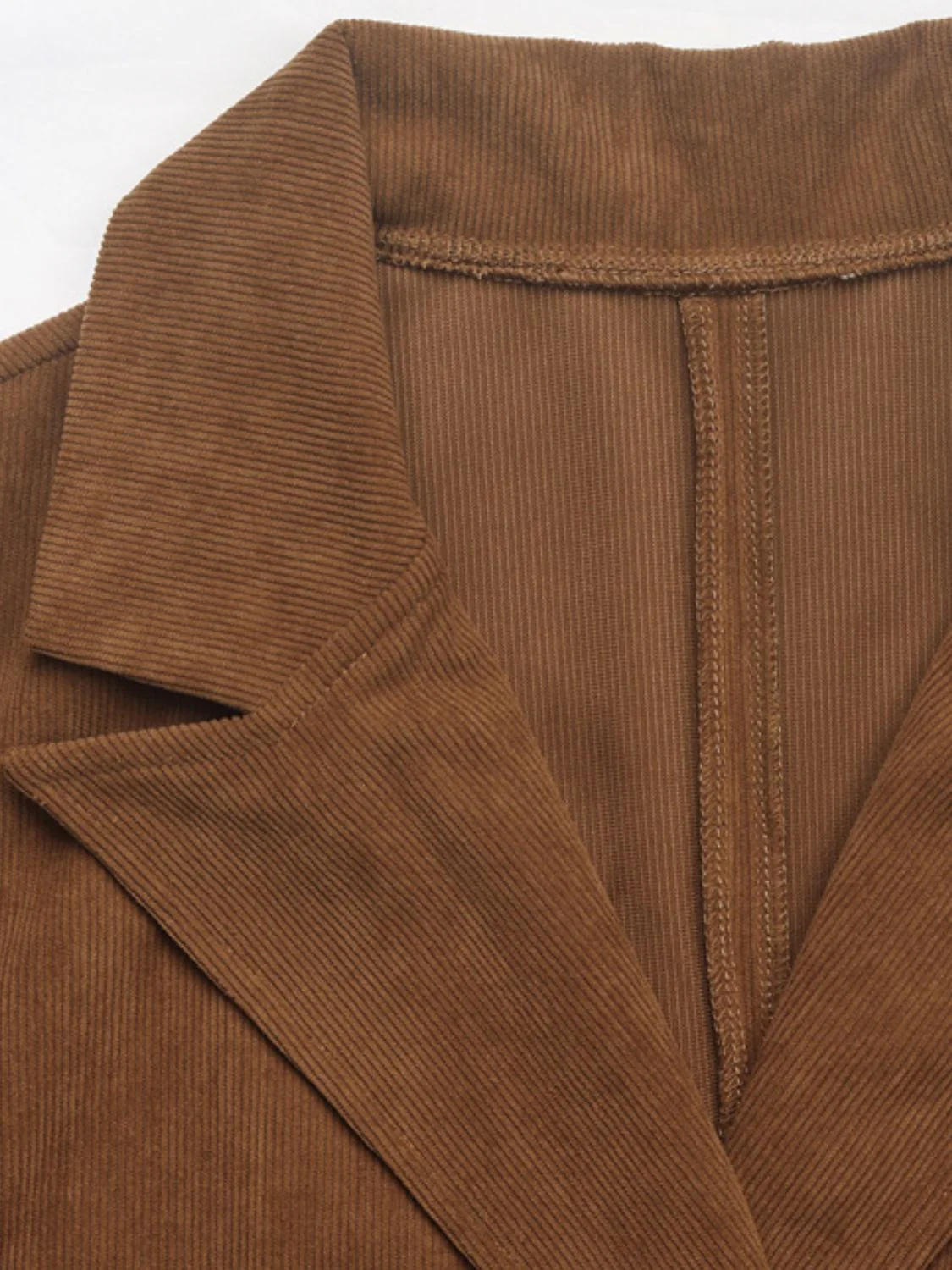 Perfee Decorative Pocket Flap Lapel Collar Long Sleeve Outerwear - Image 7
