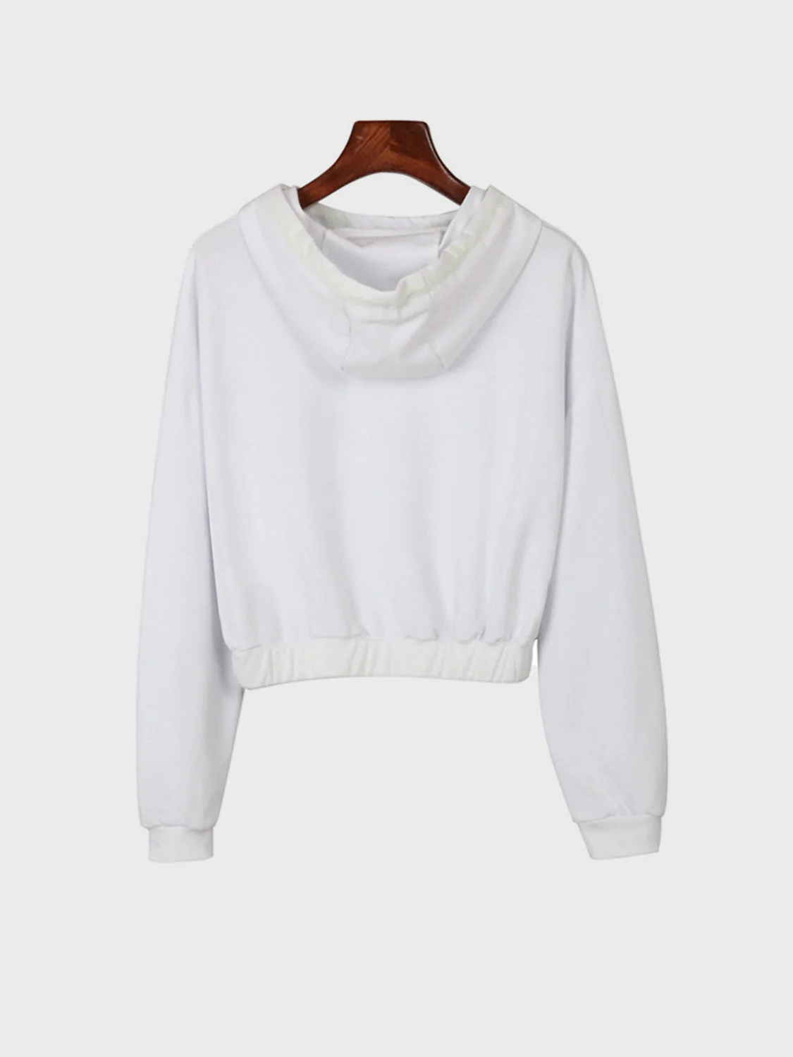 Perfee Drawstring Letter Long Sleeve Hoodie - Image 6