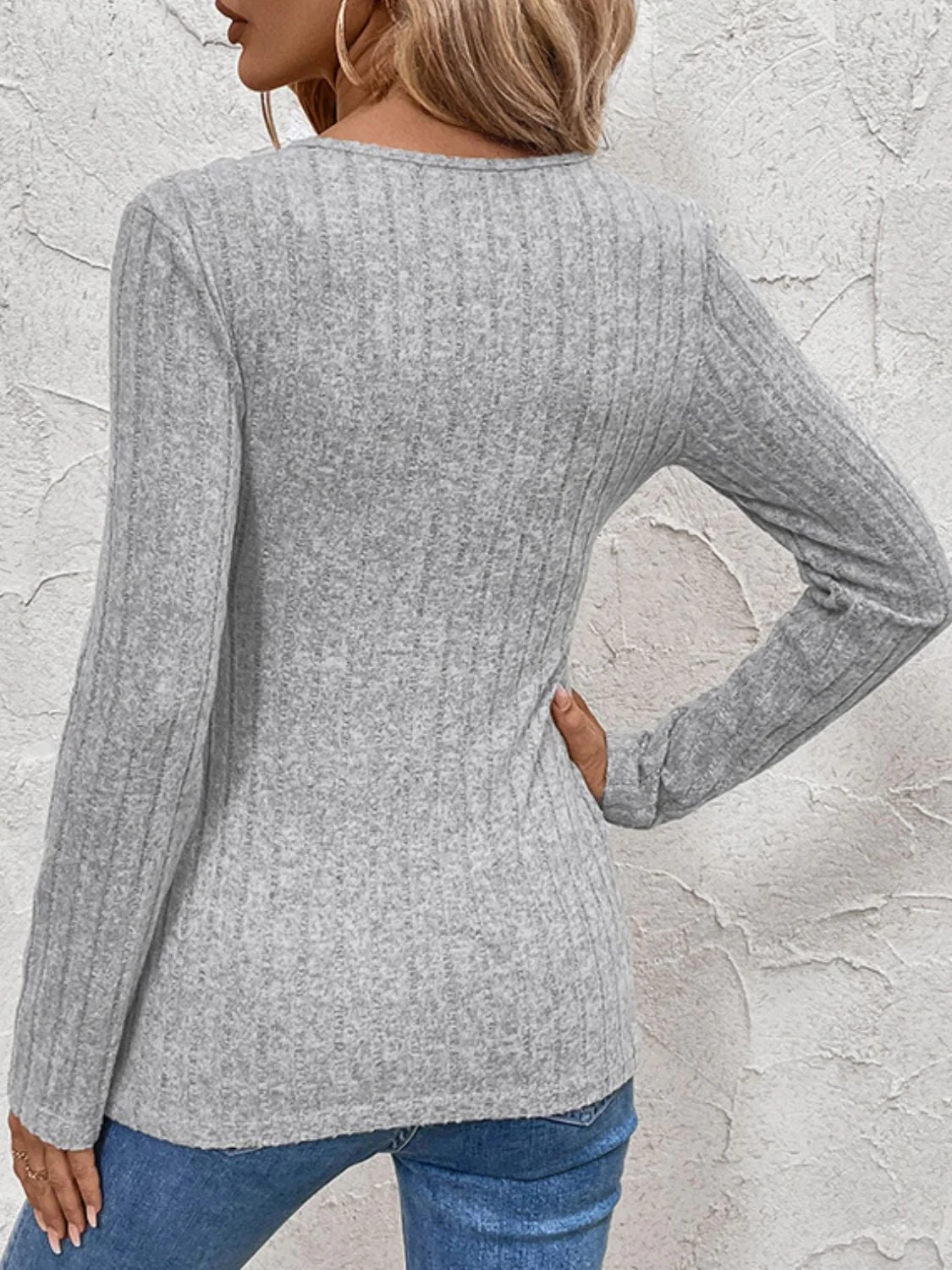 Perfee Surplice Long Sleeve T-Shirt - Image 2