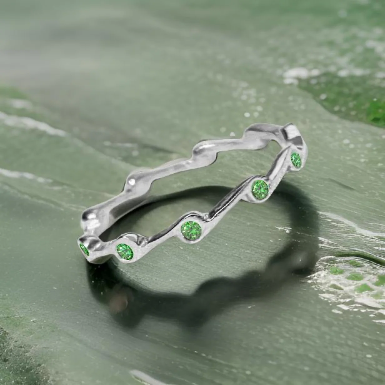 Peridot Birthstone Stacker Ring by The Urban Charm - Image 15