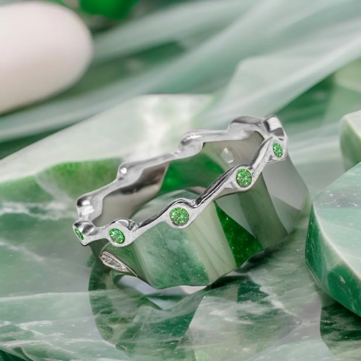 Peridot Birthstone Stacker Ring by The Urban Charm - Image 2