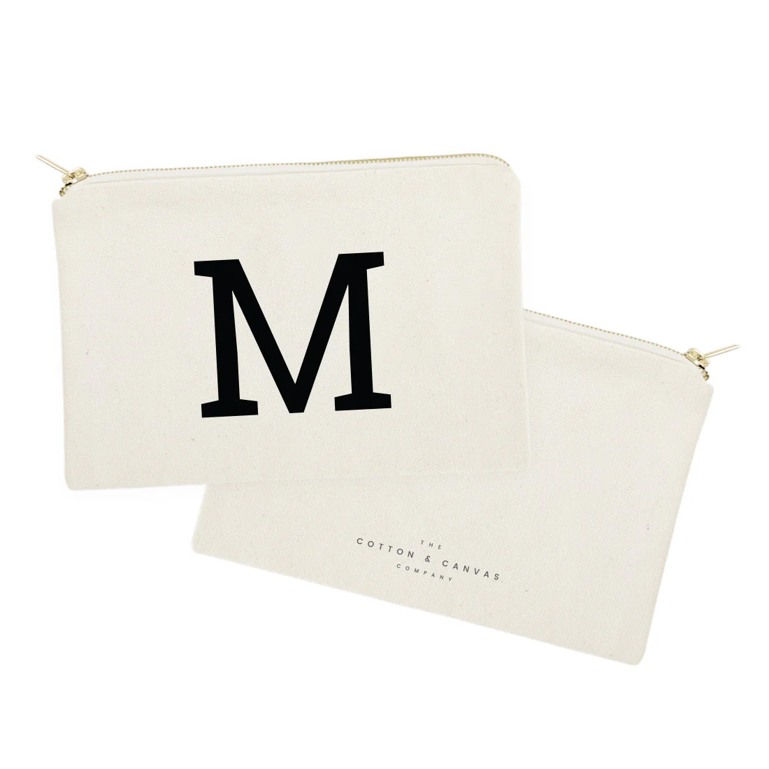 Personalized Modern Monogram Cosmetic Bag and Travel Make Up Pouch by The Cotton & Canvas Co. - Image 2
