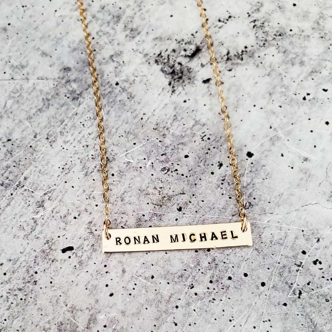 Personalized Name Bar Necklace by Salt and Sparkle - Image 2