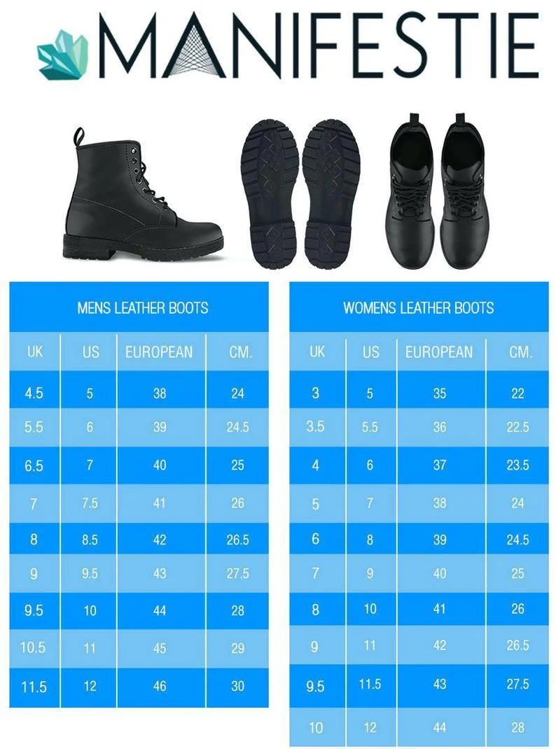 Phish  Memory Foam Boots | All Season Lace Up Boots | Vegan Leather Combat Boot | Band Fishman Donuts by Manifestie - Image 6