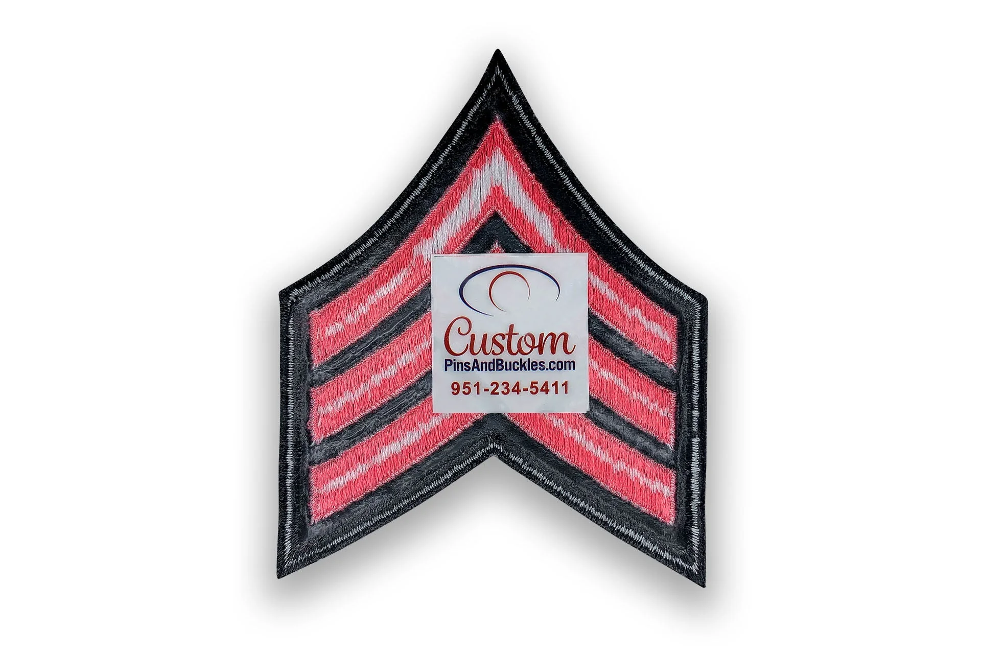Pink Ribbon <br> Chevron Patch by Custom Pins & Buckles - Image 2