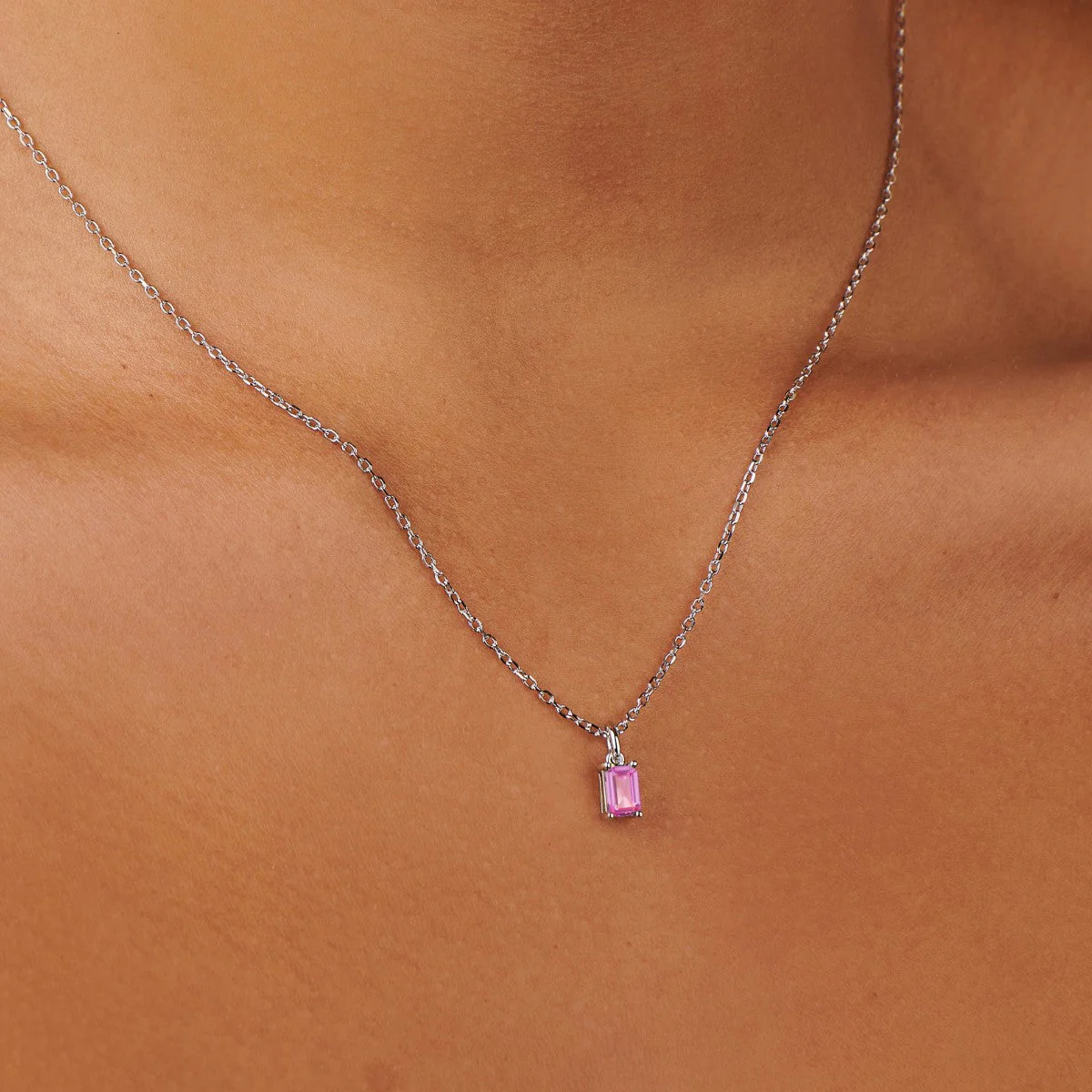Pink Tourmaline Silver Charm by Little Sky Stone - Image 2