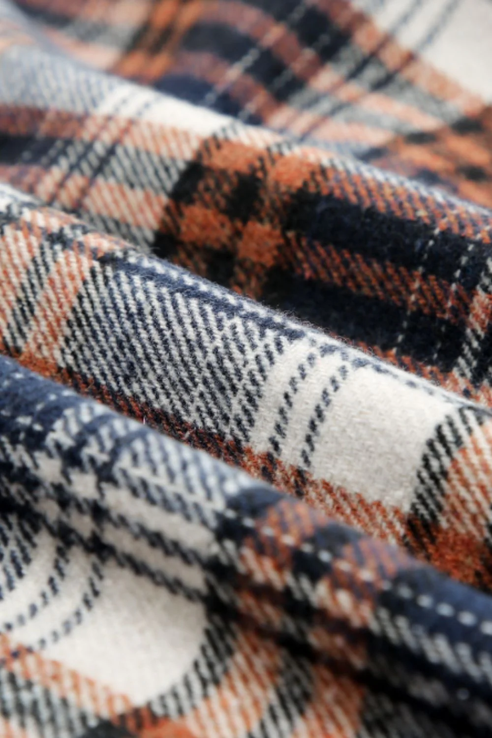 Plaid Button Up Long Sleeve Hooded Jacket - Image 13