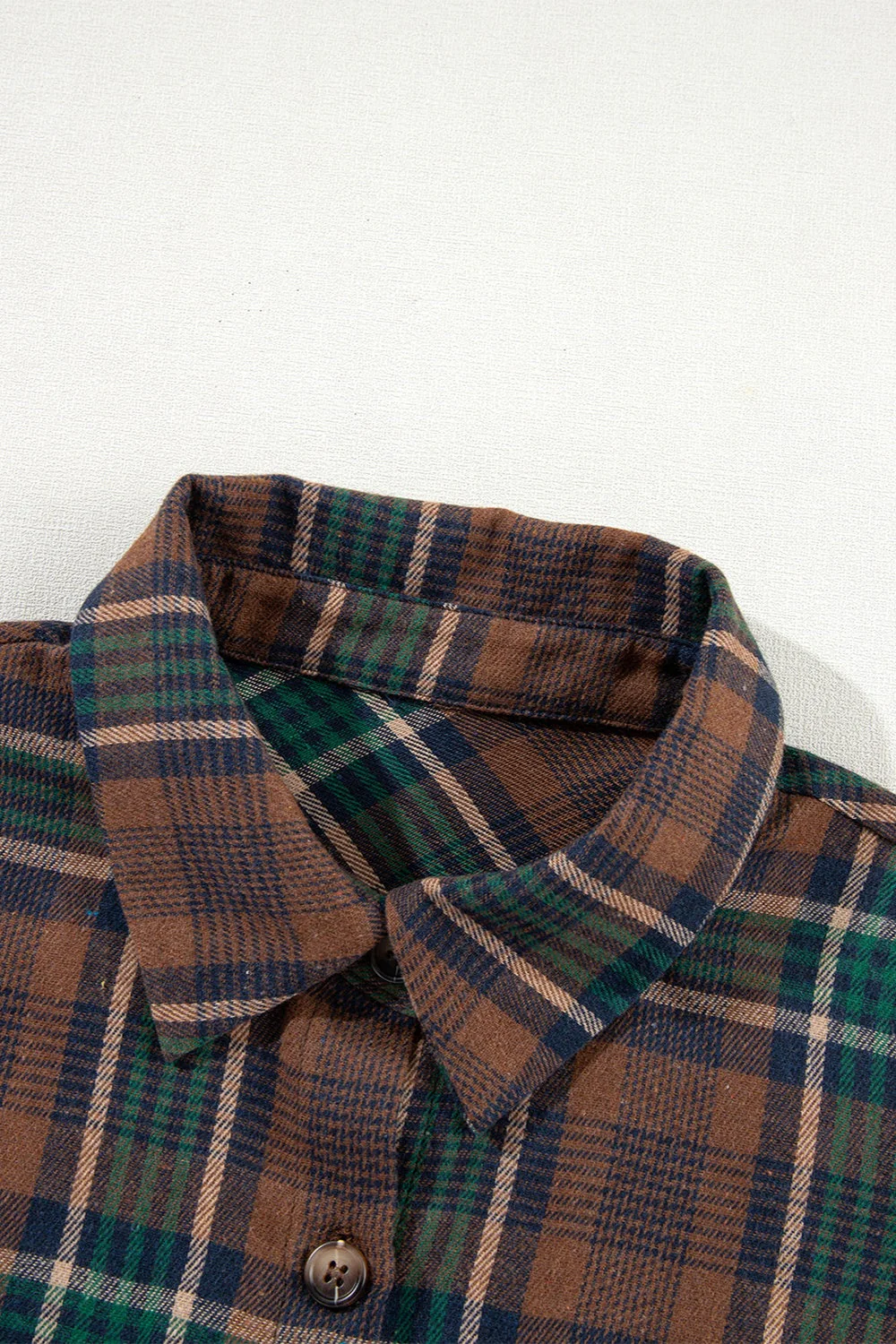 Plaid Button Up Long Sleeve Jacket - Image 7