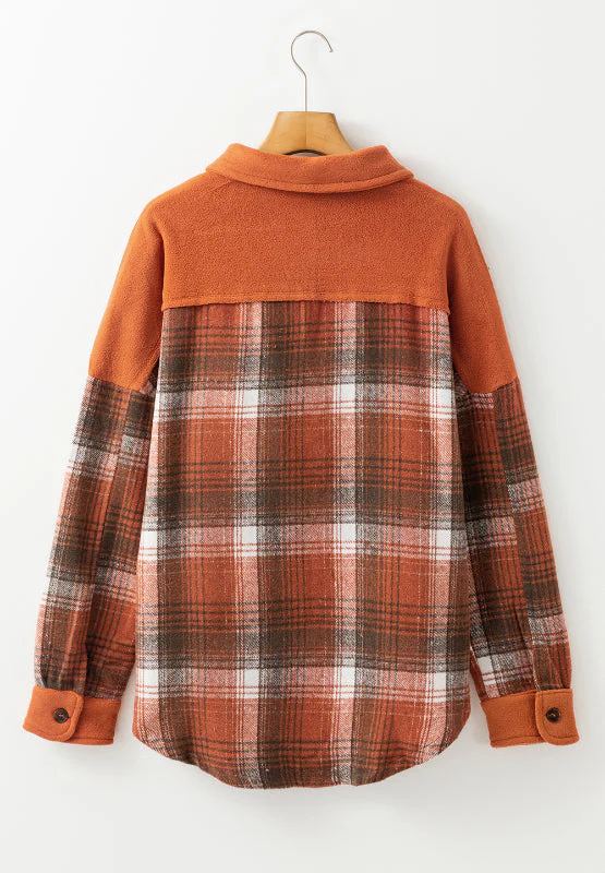 Plaid Button Up Long Sleeve Jacket - Image 7