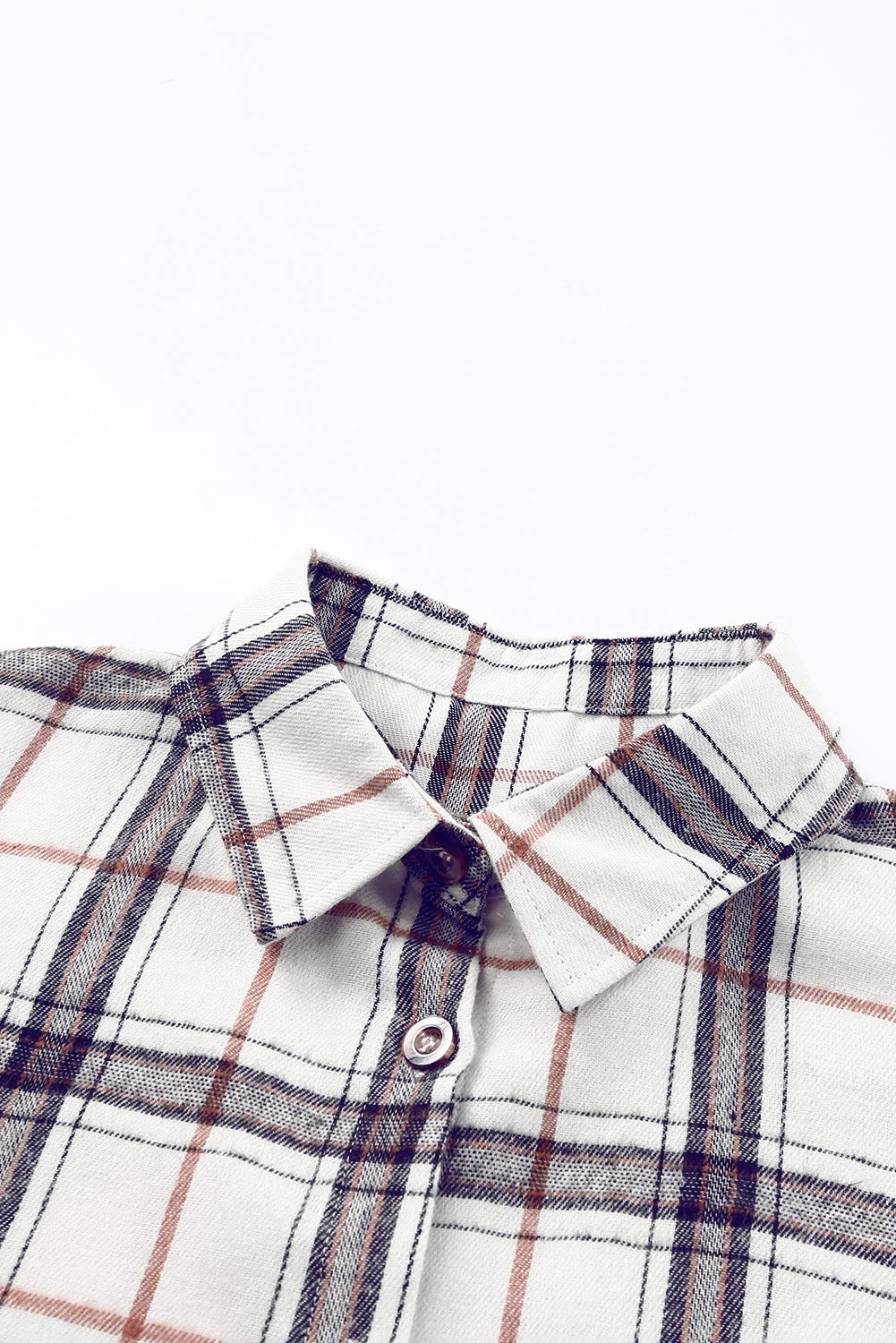 Plaid Button Up Long Sleeve Shacket - Image 10