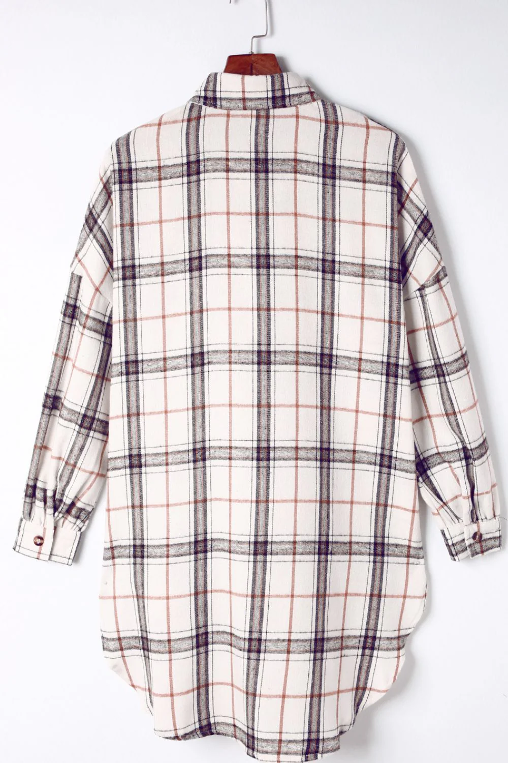 Plaid Button Up Long Sleeve Shacket - Image 9