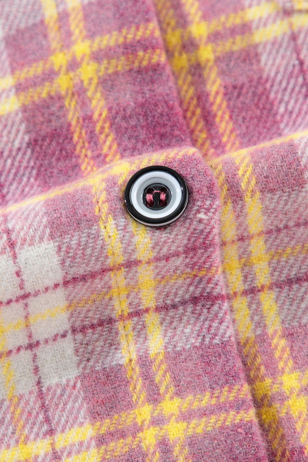 Plaid Collared Neck Button Up Shacket - Image 11