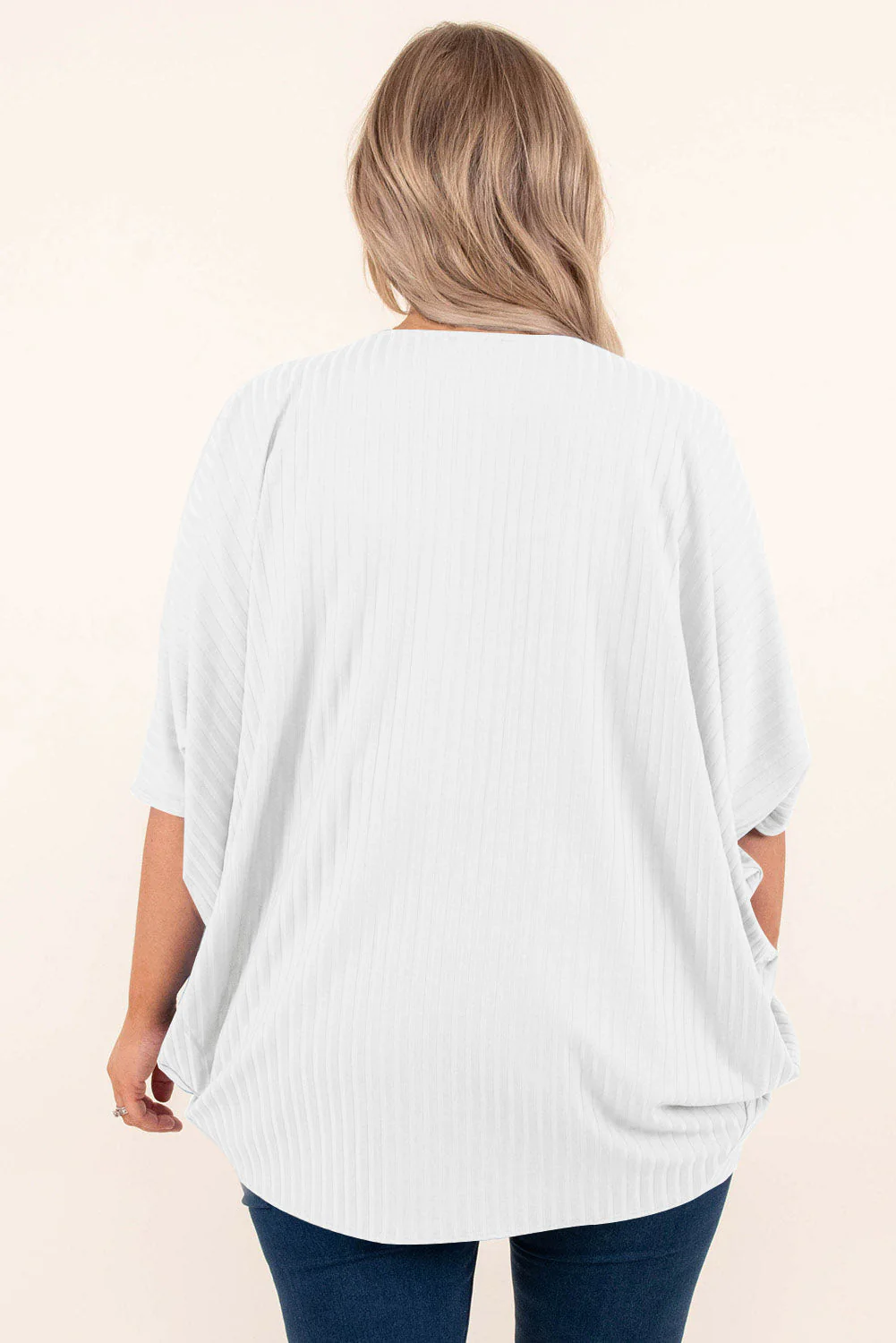 Plus Size Ribbed Cocoon Cover Up - Image 27