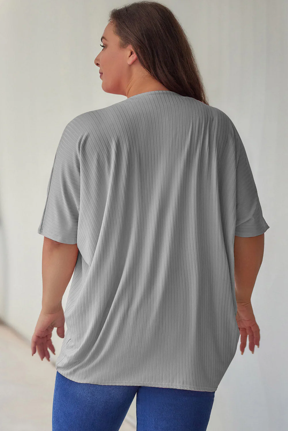 Plus Size Ribbed Cocoon Cover Up - Image 8