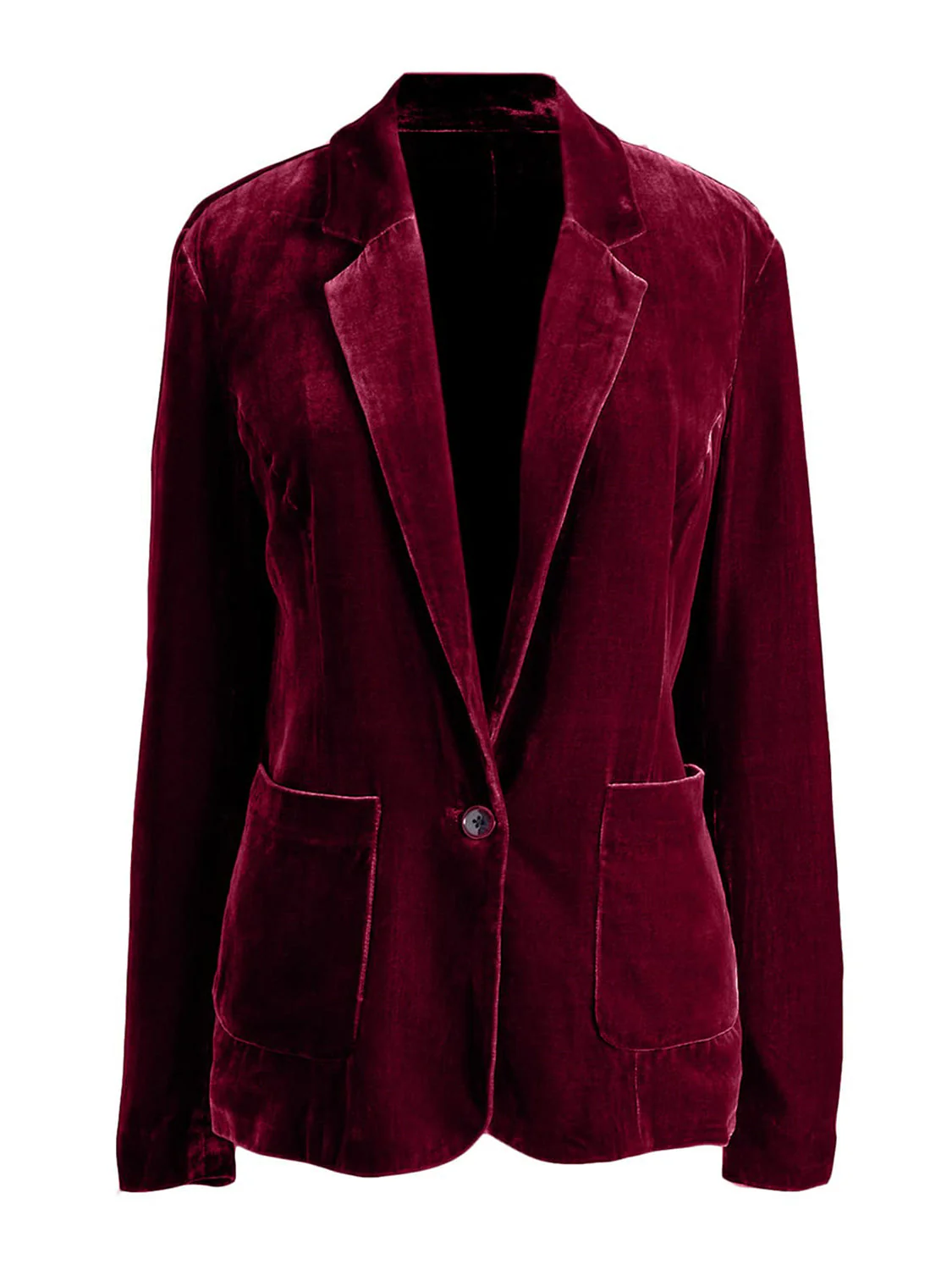 Pocketed Button Up Lapel Collar Blazer - Image 14