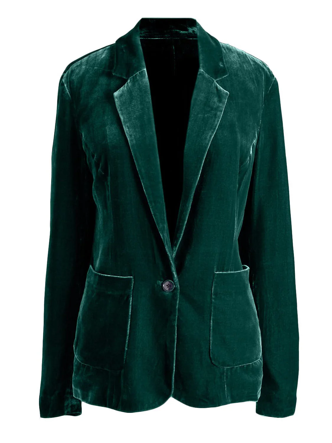 Pocketed Button Up Lapel Collar Blazer - Image 18