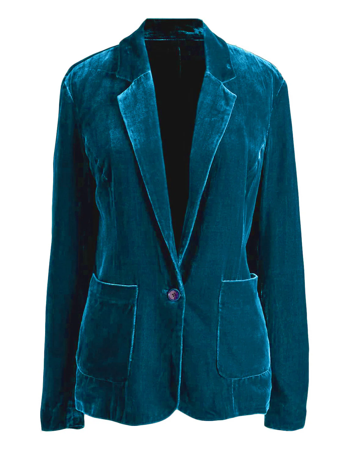 Pocketed Button Up Lapel Collar Blazer - Image 21